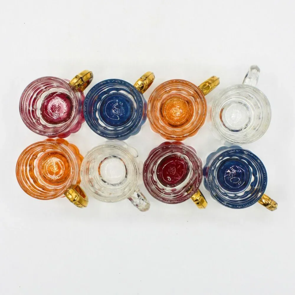 Vintage Mini Beer Mug Shot Glass by Federal Glass, Barware Steins Color Base (8)